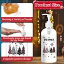 Roowest 4 Pcs Christmas Soap Dispenser 16.9 oz Christmas Kitchen Bathroom Decoration Clear Xmas Tree Snowman Snowflake Buffalo Plaid Shampoo Container Bottles with Pump and White Tray for Winter Gift