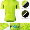 INBIKE Men's Cycling Jersey 3 Rear Pockets Moisture Wicking Short Sleeve Quick Dry Reflective Biking Shirts, S