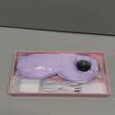 LitBear Heated Eye Mask, Silk Cordless Warm Eye Compress for Dry Eyes, Light Blocking Heat Eye Mask for Women Men, Soft Eye Heating Pad for Dry Eyes, Travel, Rechargeable, Washable Cover (Purple)