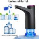 5 Gallon Water Pump, Water Dispenser for 5 Gallon Bottle, USB-C Rechargeable Water Jug Dispenser, Portable Automatic Water Pump for Home, Black