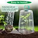 30 Pack Garden Cloches for Plants, Reusable Plant Covers with Adjustable Rotary Vent, Frost Protection, Protect from Animals Snails Birds Insects, Mini Greenhouse, 9.44" H x 7.48" D