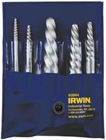 IRWIN Screw Extractor, Spiral Flute, 5-Piece (53545)