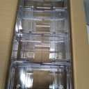 4 Pack Clear Acrylic File Sorter, Sturdy Desktop Book Folder Organizer, 4 Section Purse Handbag Clutch Divider for Closet, Office Storage Rack Holder for Letter, Binder, Document, Electronics