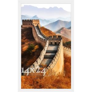 Picrit 14x24 Picture Frame, Photo Frame for Wall Mounting Display, White