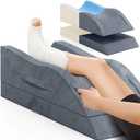 Leg Elevation Pillows, Wedge Pillow for After Surgery, Memory Foam Leg Support Adjustable, Comfort Care for Back Knee Hip Ankles Pain, Knee Pillow for Sleeping Blood Circulation Grey