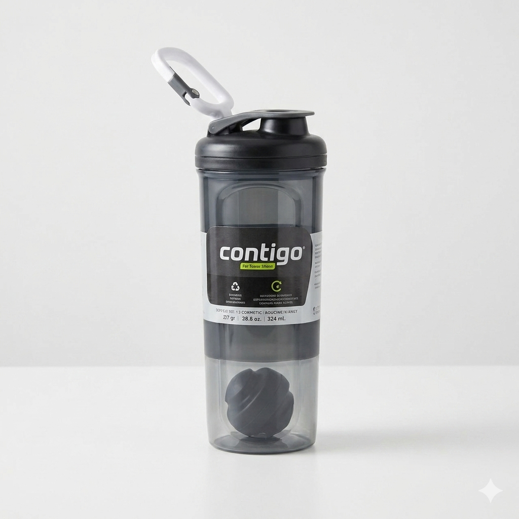 Contigo Fit Leak-Proof Shake & Go Mixer Bottle 28 oz Sake Color