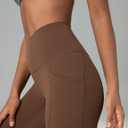 Colorfulkoala Women's Dreamlux High Waisted Workout Leggings 25" / 28" Inseam Yoga Pants with Pockets (Brown, XXL)