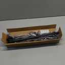 Splicing Curtain Rods for Windows 30-46 Inch, 5/8" Diameter Black Curtain Rods 2 pack for Bedroom, Living Room, Outdoor