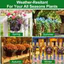 Adjustable Hanging Railing Planter, 3 Pack Fit 1.5 to 4.5 Inches Railing, Weather-Resistant Metal Balcony Rail Planters, Work for Outdoor Fence Deck Garden Patio Halloween Christmas Decor