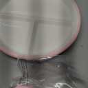 8" Large Porcelain Toddler Plates Feeding Set, Ceramic Kids Suction Plates with Anti Slip Silicone Sleeve for Baby 3 Spoons and Forks Divided Kids (Pink)