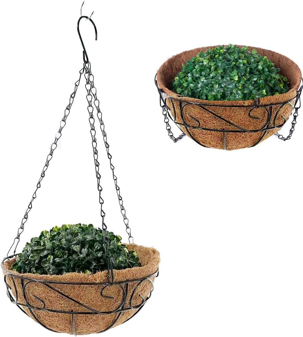 Artificial Faux Hanging Plants Flowers Basket for Outdoor Outside Decoration,Hanging Plants Flowers Basket (1 Basket)