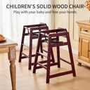 Wooden High Chairs for Babies and Toddlers, Burgundy | Restaurant-Style Stackable, Commercial Grade Solid Wood, For Dining Table & Kitchen, Easy to Clean Baby Booster Seat