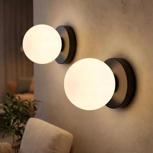 Battery Operated Wall Sconce Set of 2, Dimmable Wireless Black Wall Lamp with 14000mAh Rechargeable Battery, Portables Cordless Wall Light Fixtures for Painting Living Room Bedroom Bathroom