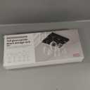 RIIPOO Glass Rack Hangers Under Cabinet, 2 Pack Glasses Holders Under Shelf No Drill, Under Counter Glass Holder, Black