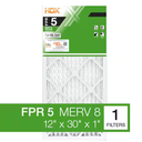 12 in. x 30 in. x 1 in. Standard Pleated Air Filter FPR 5, MERV 8