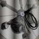 24" 6-Light Drum Chandelier, Modern Large Drum Pendant Light Fixtures with White Shade, Black Chandelier Hanging Ceiling Light for Dining Room Living Room Foyer Kitchen Entryway, Adjustable Height