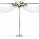10x20FT Heavy Duty Backdrop Stand, Adjustable Pipe and Drape Backdrop Frame for Weddings, Parties & Photography, Metal Background Support Stand for Drapes, Balloons and Event Decorations (Silver)