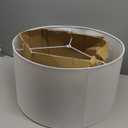 Hardback White Large Drum Paper Lamp Shade 15" Top x 16" Bottom x 11" Slant x 11" High (Spider) Replacement with Harp and Finial - Springcrest