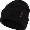 Glooarm Baby Beanie, Toddler Beanie Baby Boys Girls Beanies Kids Knit Winter Hats Newborn Infant Cuffed Caps, 0-6 Years (Black)