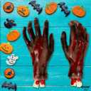 KatchOn, Fake Human Bloody Severed Hand - Body Parts Halloween Props | Fake Hands Scary Halloween Decorations | Bloody Decorations, Fake Hands Zombie Decorations | Scary Hand Props for Haunted House