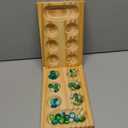 Regal Games Mancala Board Game - Fun Classic Table Game with Wooden Board for Adults & Kids - 48 Glass Mancala Beads & 2 Player Games - Ideal for Family Game Night, Travel (Ages 8+)