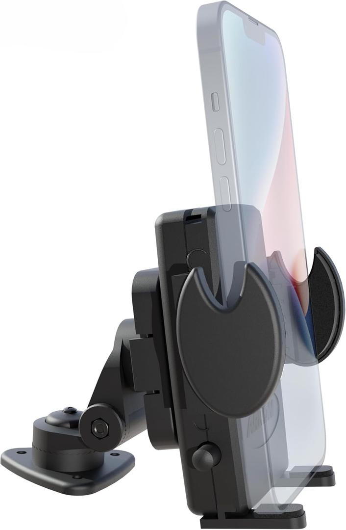 ARKON Mounts - Adhesive Truck & Car Phone Holder | Secure Grip | Versatile Compatibility | Easy Installation | Phone Holder For Car | For iPhone, Samsung, Google, Huawei, Nokia, other Smartphones (Black)