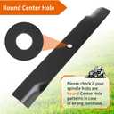 601124 Mower Blades Compatible with Hustler 54" Deck, 797696 High Lift Blades for Hustler Raptor SD, Fastrak, Super Z Series Lawn Mower, Replace for 92-208 601012 797712 (6 Pack)