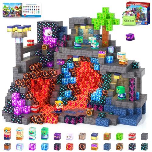 Coodoo Magnetic Blocks Mine Magnet World Kids Toys, Magnetic Building Blocks STEM Outdoor Toys for 3-5 5-7 4-8 Years Old Boys & Girls, Sensory Kids Games and Birthday Gifts for Age 3+ Years Old