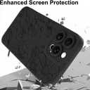 Case for iPhone 13 Pro Cute Flowers for Women Girls Floral Pattern Soft Slim Shockproof TPU Protective Cover,Anti-Scratch Lightweight Durable Design,Black