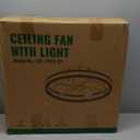 Flush Mount Ceiling Fan 20" 3000-6000K Dimmable LED Light