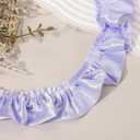 uxcell 11 Yards 3D Pleated Chiffon Lace Trim 2" Satin Ruffle Ribbon Pleated Sewing Fabric Trim for Headwear Dress Bag Wedding Dress Home Decoration, Light Purple