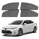 ZATOOTO Car Window Shades for Toyota Corolla 2019-2024, Side Window Cover Sunshade for Corolla Front Window Split Design Car Window Screen for Camping UV Sun Blocker Privacy Ventilation Bug-Free