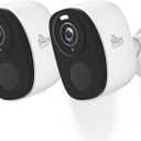 Rraycom 2Pack Security Cameras Outdoor Wireless,2K 5G/2.4GHz Battery Powered Camera for Home Security, Cloud/SD, No Monthly Fee, AI Motion Detection, Color Night Vision,2-Way Audio, Works w/Alexa