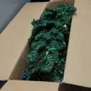 6FT Christmas Tree Prelit Artificial Christmas Tree with Lights 200 Multi Colored LED Hinged Christmas Tree with 550 PVC Tips Foldable Metal Stand for Home Office Party Indoor Outdoor Christmas Decor