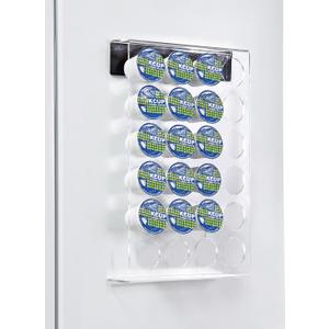 Magnetic K Cup Holder for Refrigerator, 24 K-Cup Acrylic Coffee Pod Holder with Magnets, Pod Organizer Storage for Home/Office, Coffee Station Organizer for Fridge, Drawer, 13.5"x9"x2.25"