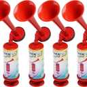 Handpush horn, Boating, Camping, Party Supplies,HandHeld air Horn for Boats Noise Maker for Sports Events Birthday Party Holiday Celebration Favors (ABS Handpush horn 4PCS) (Pump horn COLORS)