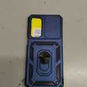 Samsung Galaxy A16 5G Case with Slide Camera Cover HD Screen Protector [Military Grade 16ft. Drop Tested] Magnetic Ring Holder Kickstand Protective Phone Case for Galaxy A16 5G 2025, Navy Blue