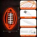 Football Neon Sign, Cool Dimmable Light Up Led Sports Neon Light USB Powered Hanging for Wall Decor, Man Cave, Bedroom, Game Room, Birthday Christmas Merch Gift for Boys Fans (Football-Orange)