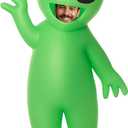 Alien Inflatable Costume Halloween Green Alien Costume Adult Blow up Outfit for Halloween Women Men Cosplay, L