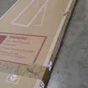 OLIXIS Arched Full Length Mirror 59"x16" for Bedroom, Full Body Mirror with Stand, Hanging or Leaning for Wall, Aluminum Alloy Thin Frame Floor Standing for Living Room, Tall, Black