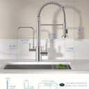 APPASO Kitchen Faucet with Drinking Water Faucet, 3 in 1 Pull Down Faucet with Purfied Water Faucet, 20 Inches High Arc Kitchen Water Filter Faucet, Brushed Nickel (Without Filtration Device)