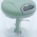 Multi-functional chopper drawstring hand blender household minced garlic puree supplement 900ml (mint green), Sun-19