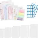30PCS Frosted Travel Storage Bags, Reusable Plastic Ziplock Bags, Clothes Packaging Bags with Labels, Waterproof Clothing Zipper Bags Pouch for Travel Clothes Shoes Cosmetics Storage Bag (5 Size)