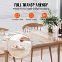 VEVOR Plastic Table Cover, 40 x 80 Inch 2.0 mm Thick Rectangle Clear PVC Mat Protector, Waterproof & Easy Cleaning Desk Pad Tablecloth, for Office, Dresser, Dining Room, Night Stand