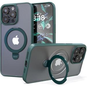 Crave Stand Case for iPhone 15 Pro Max, Compatible with MagSafe - Shockproof Protection Kickstand Case - Forest Green
