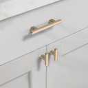 Asidrama 10 Pack 3 Inch(76mm) Champagne Copper Cabinet Pulls - Kitchen Cabinet Hardware for Cupboard Drawer Pulls
