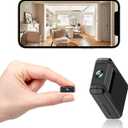 2026 Mini Wireless Security Camera Only 0.9 Inch Small Home WIFI 1080P HD Micro Nanny Cam with Motion Detection, Wide Angle, Cloud & SD Storage, Night Vision, Portable Tiny Cameras for Home Indoor Outdoor (black)