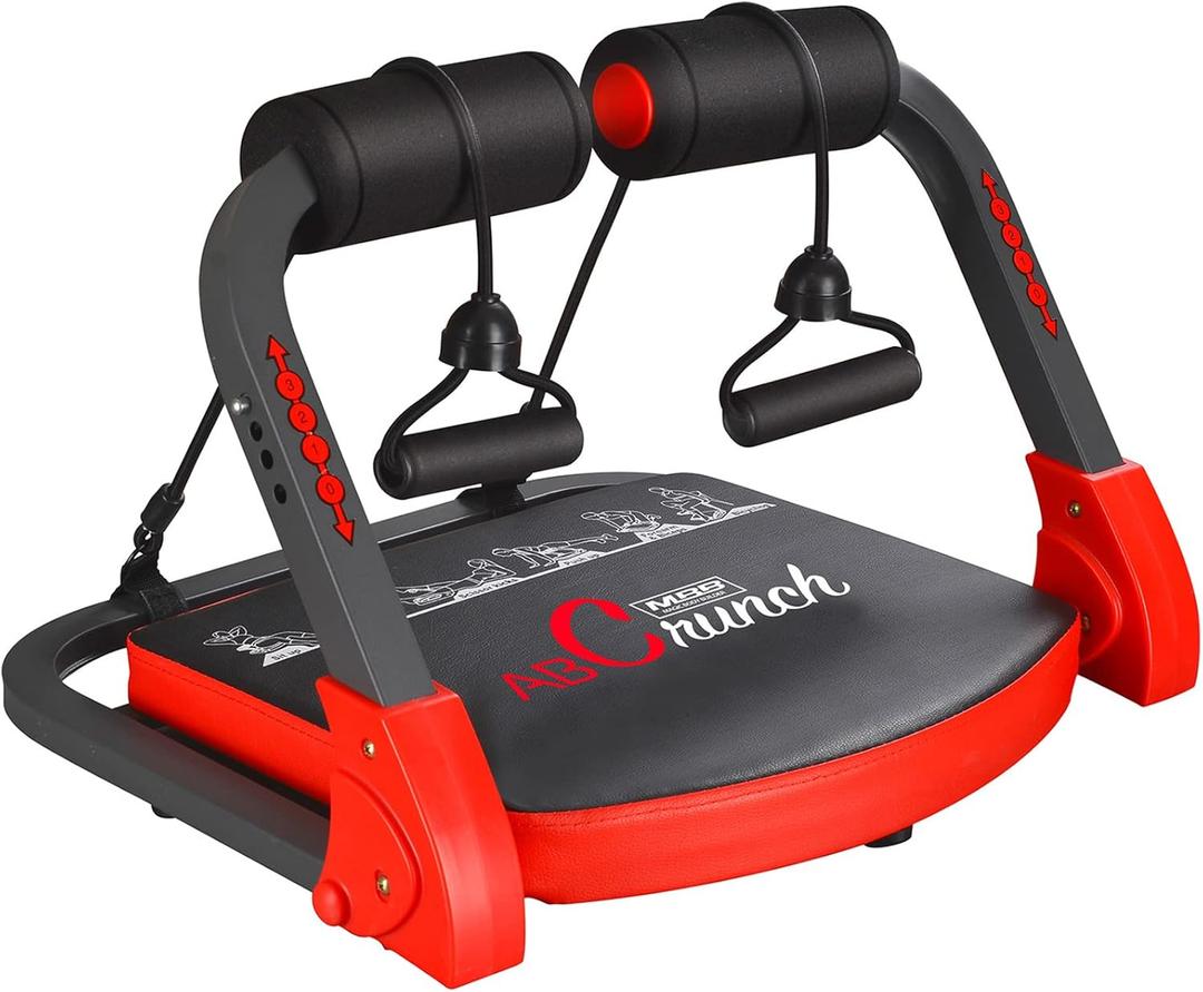 Ab Machine Abs Workout Equipment, Whole Body Abs Exercise Equipment,Sit Up Exercise Equipment For Home Gym,Core Abdominal Crunch Machine With Resistance Bands For All Ages.USA Patented