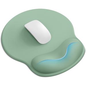 Mouse Pad with Wrist Rest, Ergonomic Mouse Pads for Desk, Office Non-Slip Mousepad with Gel Wrist Support(Green, 10.6''L x 9''W)