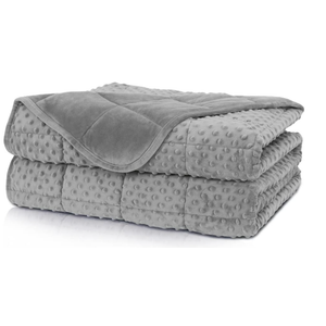 Weighted Blanket Queen 15lbs for Adult(60"×80",Gray) Breathable Soft Minky Weighted Throw Blanket for All Season,Heavy Blanket with Premium Glass Beads, 15Lbs, Gray